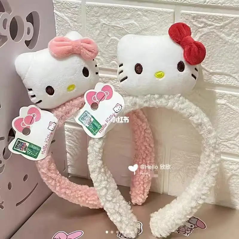 Sweet Kawaii Hello Kitty Anime Sanrio Plush Doll Headband Cute Cartoon Wash Face Headdress Decoration Gifts for Girls
Sweet Kawaii Hello Kitty Anime Sanrio Plush Doll Headband Cute Cartoon Wash Face Headdress Decoration Gifts for Girls
