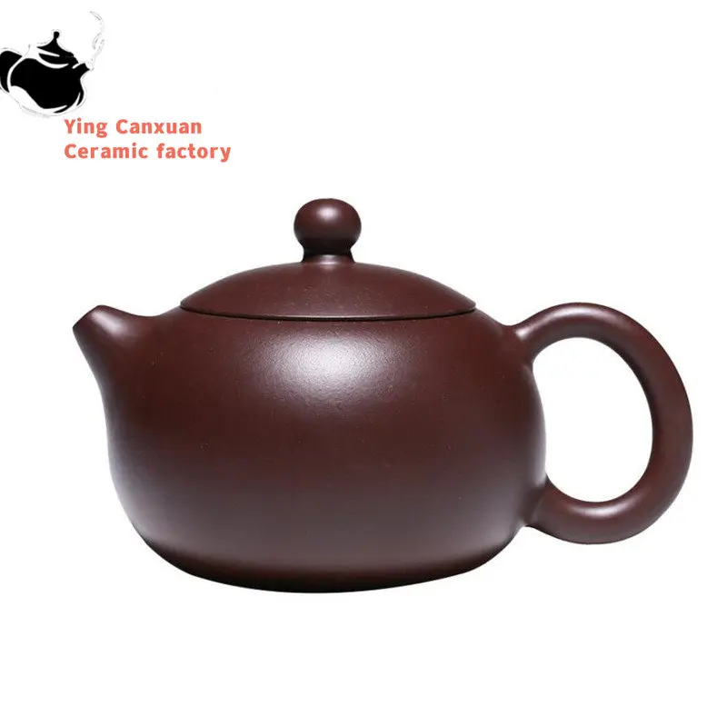 

170ml Yixing Famous Artists Purple Clay Teapots Handmade Xishi Tea Pot Raw Ore Purple Zhu Mud Kettle Chinese Zisha Tea Set