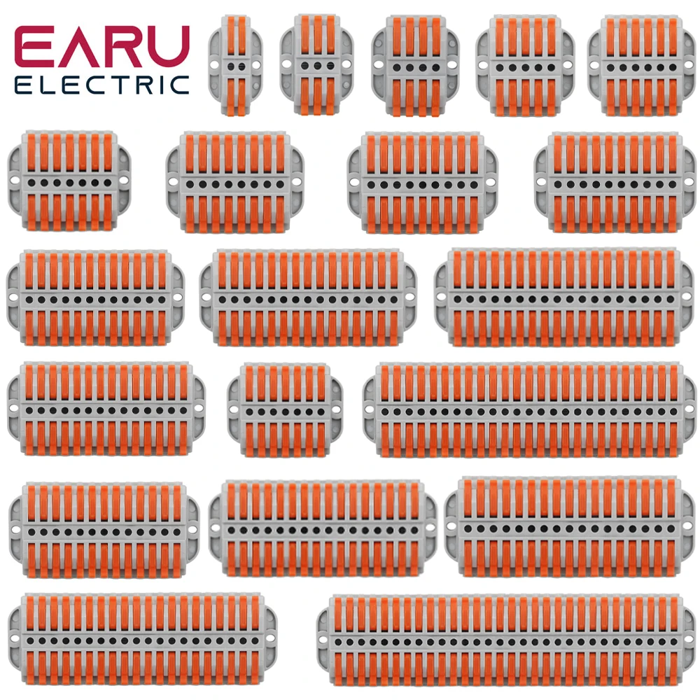 

Соединители для проводов 100-2, 50 шт., 223 шт., коннектор для док-кабеля, быстрая универсальная проводка, компактные проводники, вставной клеммный блок