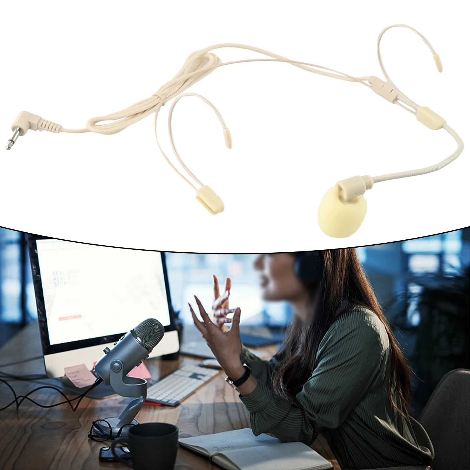 3.5mm Skin Tone Microphone Bee Loudspeaker Speech Double Hang Ear Wired Microphone Comfortable And Durable Microphone Tools
3.5mm Skin Tone Microphone Bee Loudspeaker Speech Double Hang Ear Wired Microphone Comfortable And Durable Microphone Tools