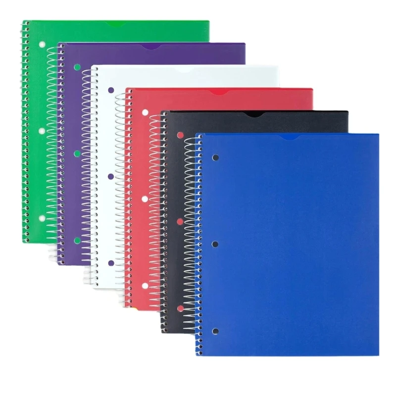 

6 Pcs Spirals Notebooks Stationery Notebook Journal Notebook College Ruled Paper
