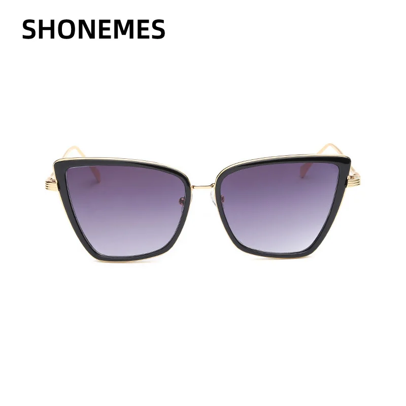 

ShoneMes Vintage Cat Eye Sunglasses Women Men Stylish Design Sun Glasses Metal Frame Outdoor UV400 Mirror Shades for Unisex