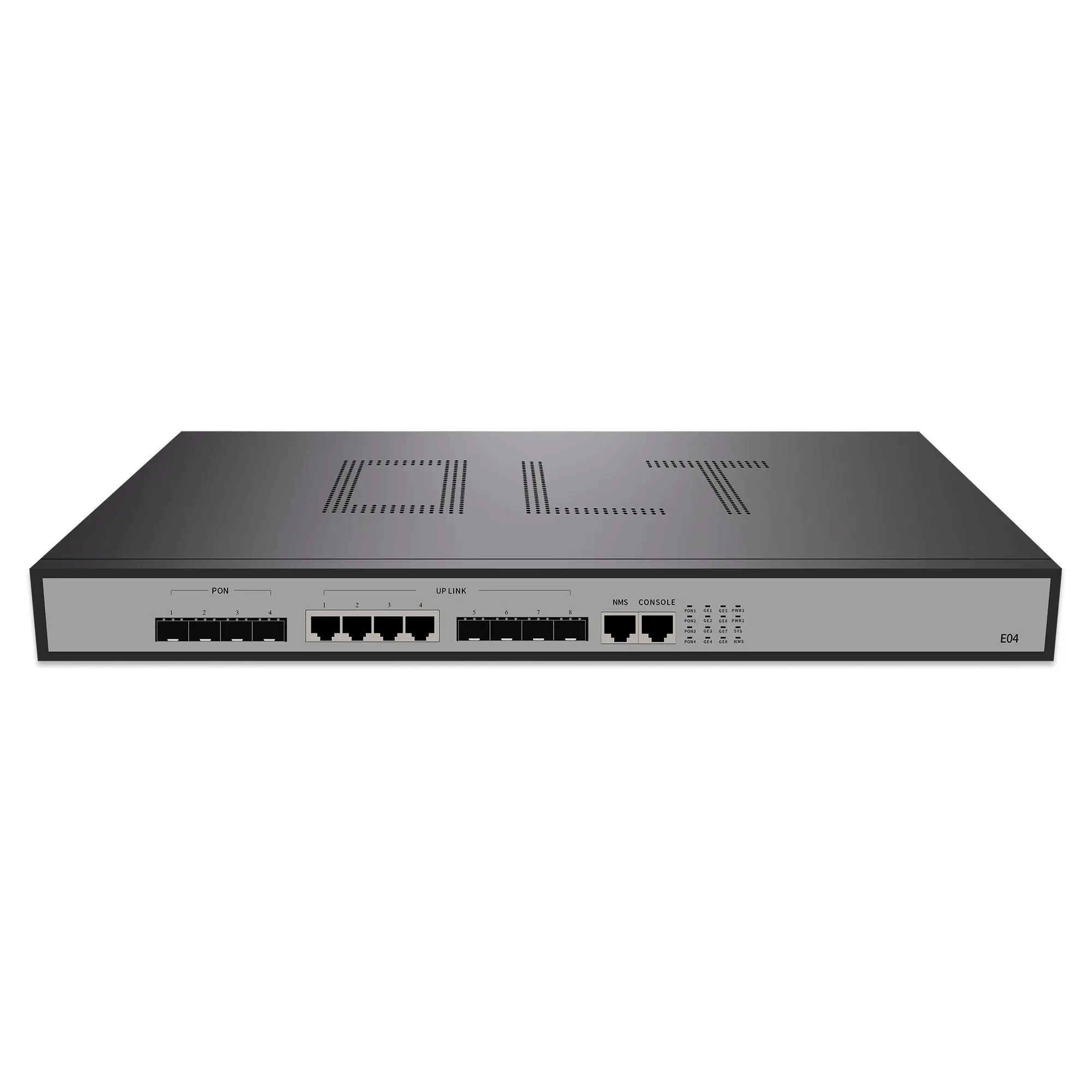 1U 4 PON Ports EPON OLT 4 GE copper RJ45 ethernet ports, 4*GE(SFP)/10GE(SFP+) optical uplink ports
1U 4 PON Ports EPON OLT 4 GE copper RJ45 ethernet ports, 4*GE(SFP)/10GE(SFP+) optical uplink ports