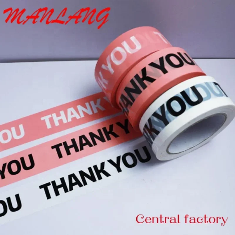 Custom Heavy Duty White/Pink Background Black Paper Adhesive THANK YOU Packing Tape Cartoon Printing Tape For Box Sealing
Custom Heavy Duty White/Pink Background Black Paper Adhesive THANK YOU Packing Tape Cartoon Printing Tape For Box Sealing