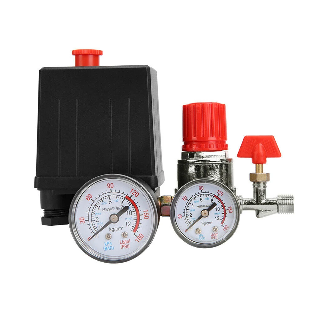Pump Air Compressor 20A 240V Pressure Switch Control Pressure Switch Valve With Gauge 90-120 PSI Air Regulator Valve
Pump Air Compressor 20A 240V Pressure Switch Control Pressure Switch Valve With Gauge 90-120 PSI Air Regulator Valve