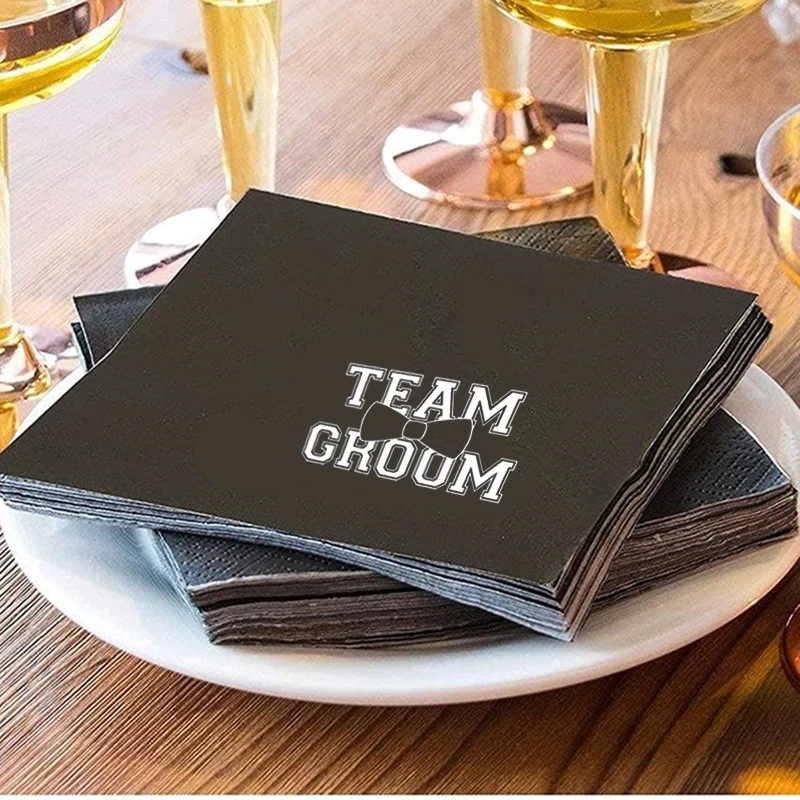 50pcs team groom Napkins Groom to be Groomsman Wedding engagement bachelor party brunch dinner Table place setting decoration
50pcs team groom Napkins Groom to be Groomsman Wedding engagement bachelor party brunch dinner Table place setting decoration
