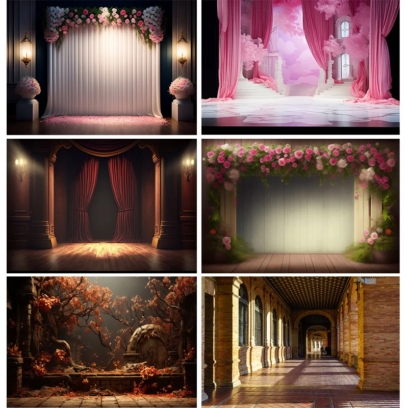 ZHISUXI Wedding Stage With Floral Arch Photography Backdrops Props Empty Room Birthday Party Indoor Background TQ-16 
ZHISUXI Wedding Stage With Floral Arch Photography Backdrops Props Empty Room Birthday Party Indoor Background TQ-16