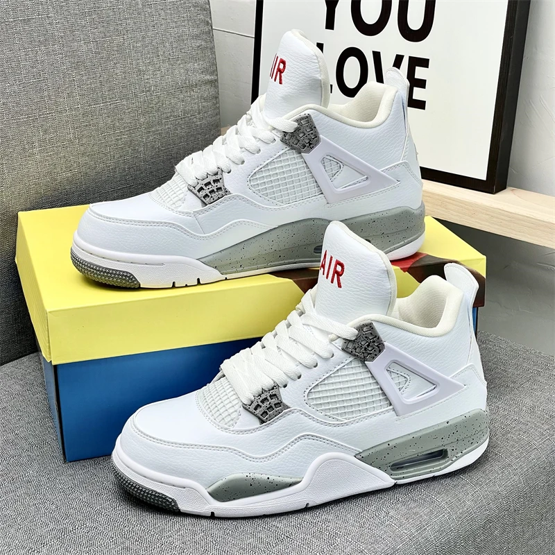 

Flying Man 4 Vintage pine green White cement big Paris Cicada Wing basketball shoes Men's classic outdoor sneakers for women
