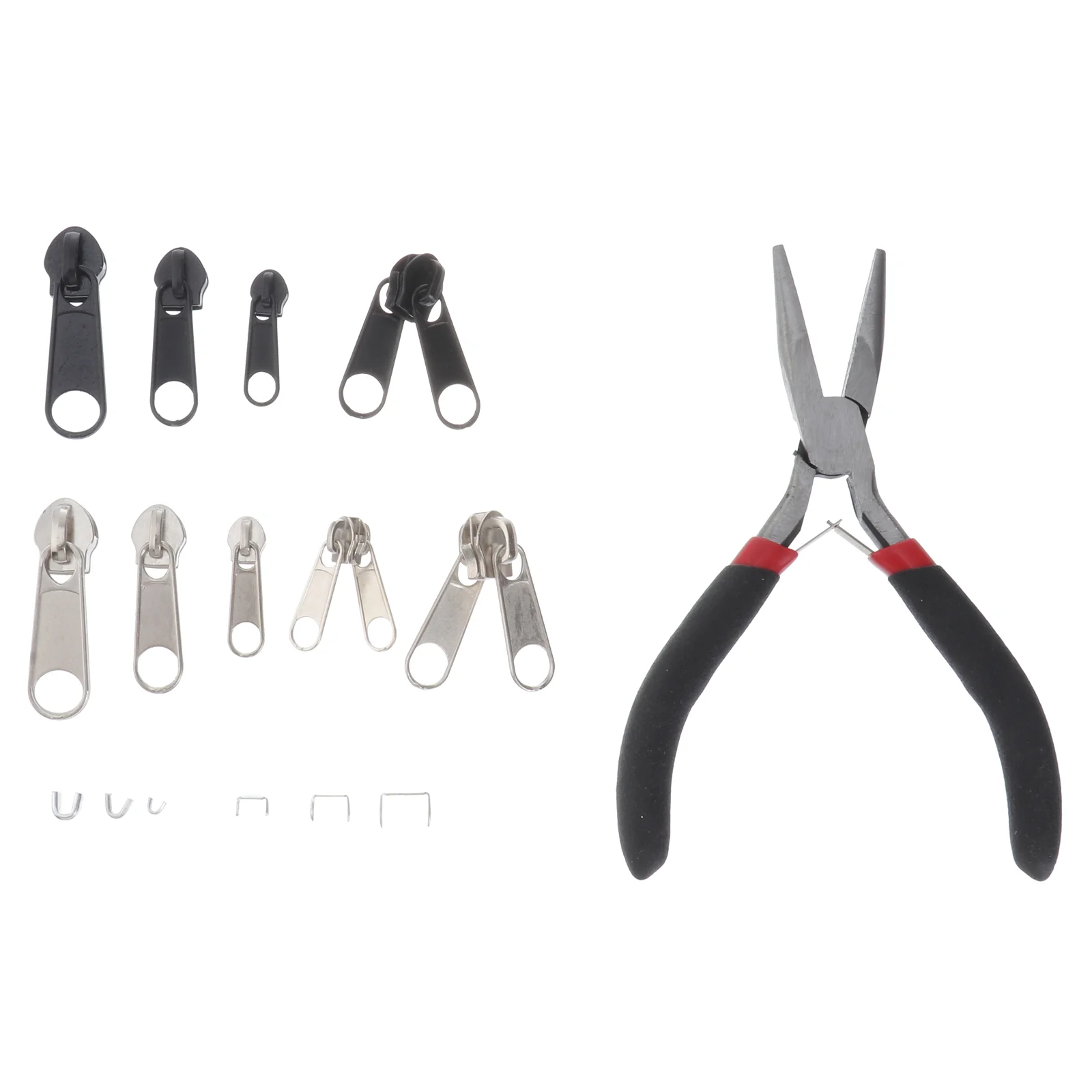 Zipper Slider Zipper Plier Set Replacement Zipper Stops Set for Home Luggage Clothes 85Pcs
Zipper Slider Zipper Plier Set Replacement Zipper Stops Set for Home Luggage Clothes 85Pcs