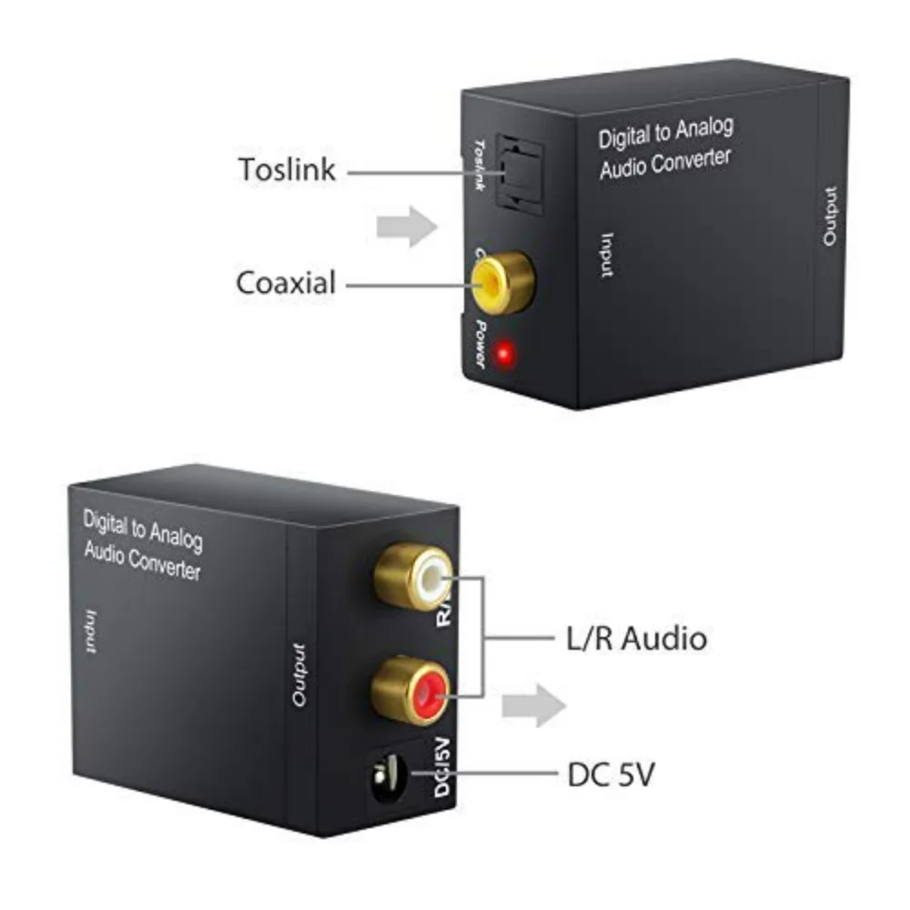 Nku Digital To Analog Converter DAC Digital SPDIF Toslink To Analog Stereo Audio L/R Converter Adapter for PS3/4 Xbox HDTV DVD
Nku Digital To Analog Converter DAC Digital SPDIF Toslink To Analog Stereo Audio L/R Converter Adapter for PS3/4 Xbox HDTV DVD