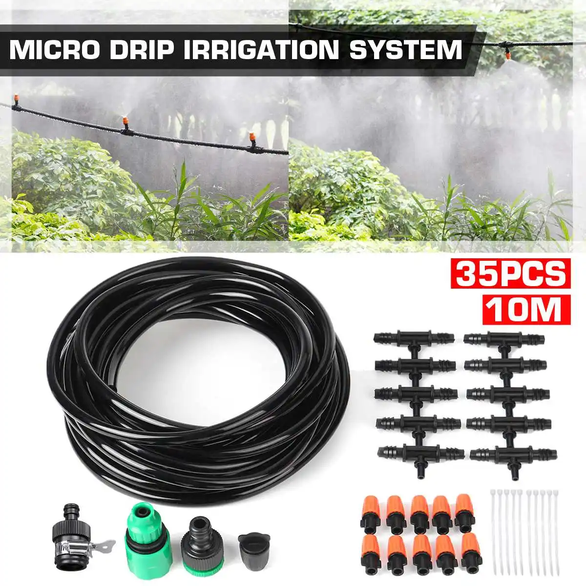 DIY Garden Micro Drip Irrigation System Plant Flower Automatic Watering Sprinkler Kit with Adjustable Drippers Water Fountain
DIY Garden Micro Drip Irrigation System Plant Flower Automatic Watering Sprinkler Kit with Adjustable Drippers Water Fountain