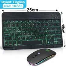 Mini LED Bluetooth keyboard and Mouse RGB Wireless Keyboard With Mouse Backlight Russain ipad Keyboard For Tablet Phone Laptop
Mini LED Bluetooth keyboard and Mouse RGB Wireless Keyboard With Mouse Backlight Russain ipad Keyboard For Tablet Phone Laptop