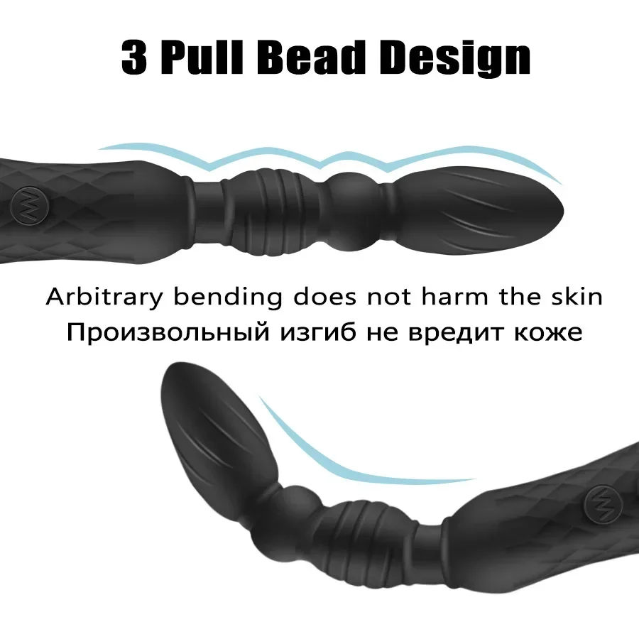 AV Magic Wand Anal Plug Vibromasseurs à double extrémité pour femmes et hommes, point G, stimulateur de clitoris, plug anal, mastyellar ator, jouets sexuels pour couples 4