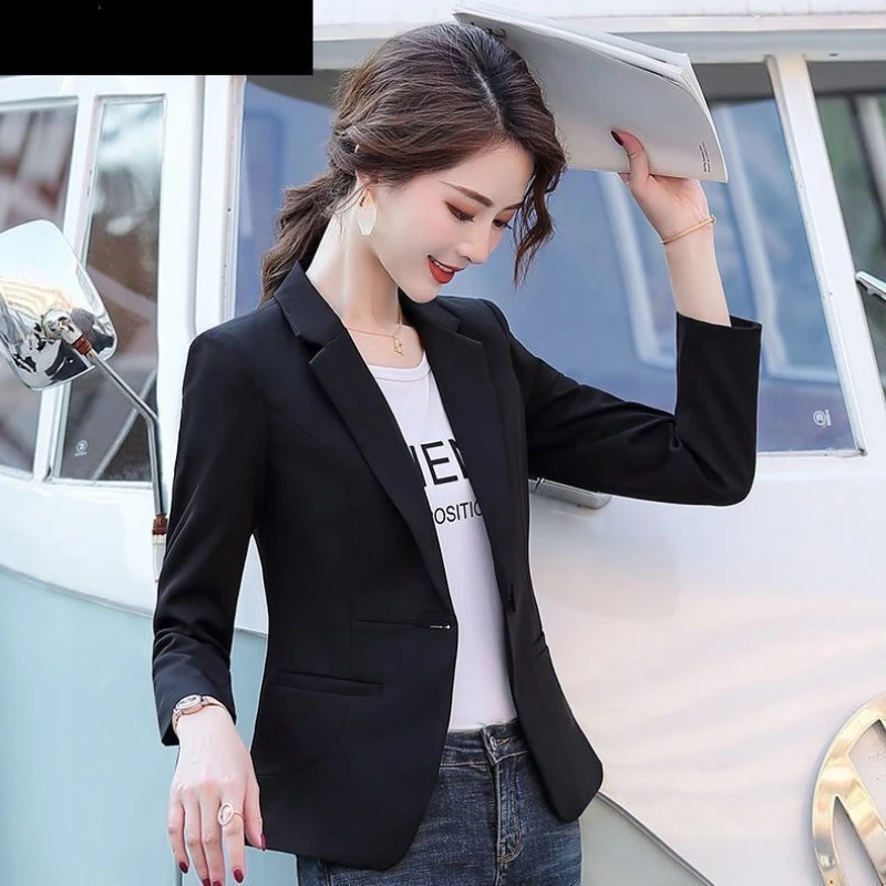 Luxury Women Blazer Office Ladies Suits Korean Chic Coat Single Button Pocket Jacket Slim Black White Blazer Women Clothing
Luxury Women Blazer Office Ladies Suits Korean Chic Coat Single Button Pocket Jacket Slim Black White Blazer Women Clothing