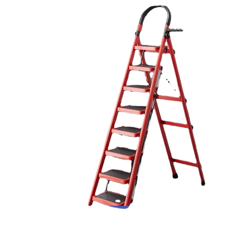 

Ladder: indoor herringbone ladder, household folding, thickening, telescopic, multi-functional, moving, seven or eight steps, he