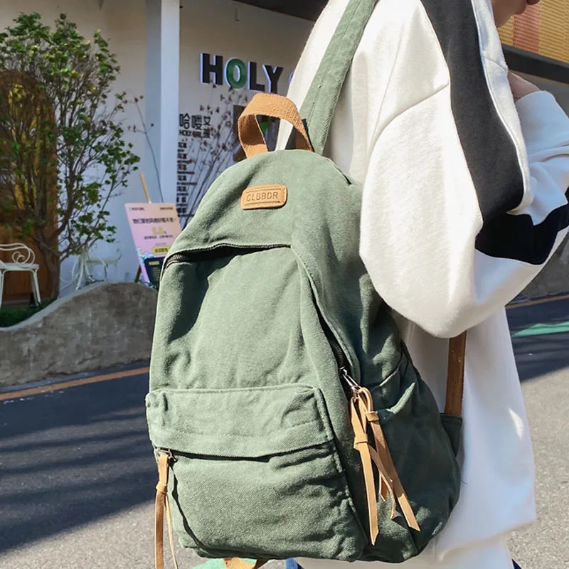 New Women Cotton Canvas Student Men Bookbag Travel Backpack Fashion Rucksack for Teenage Girls Boys School Bag Gift Khaki Green
New Women Cotton Canvas Student Men Bookbag Travel Backpack Fashion Rucksack for Teenage Girls Boys School Bag Gift Khaki Green