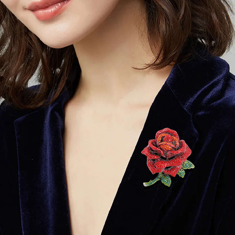 Flat Creative Rose Brooch Vintage Chinese Style Rhinestone Flower Pin Suit Jacket Corsage Accessory
Flat Creative Rose Brooch Vintage Chinese Style Rhinestone Flower Pin Suit Jacket Corsage Accessory