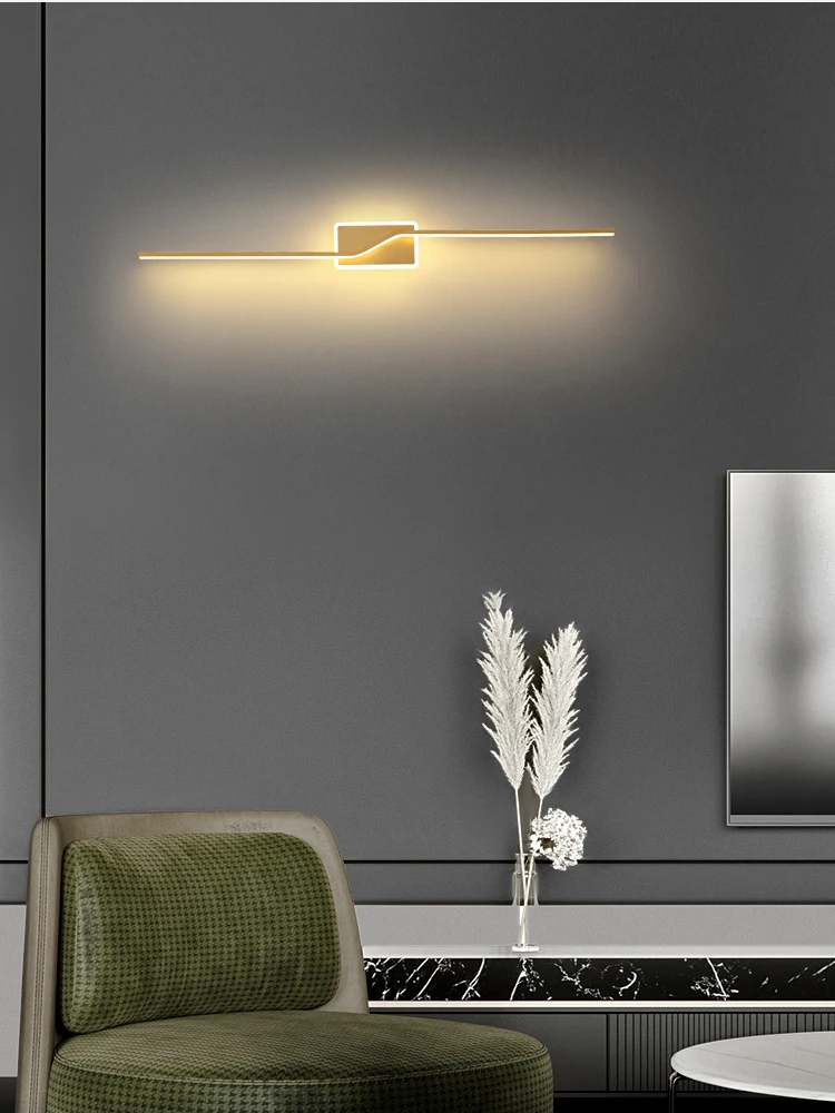 

Nordic Industrial Style LED Wall Lamp Niche Bedroom Living Room Modern and Minimalist Bedside Lamp Corridor Background Wall Lamp