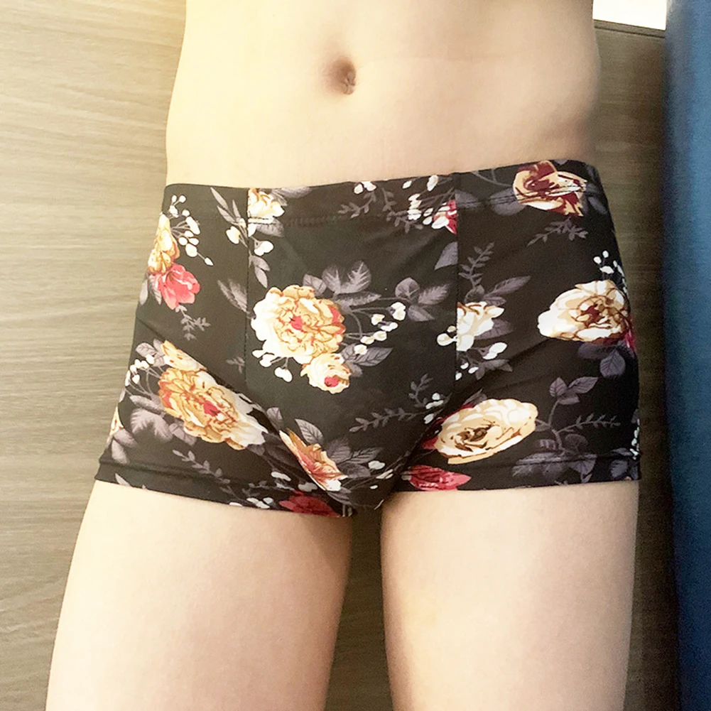 Sexy Boxershorts Men Ice Silk Floral Print Swimwear Trunks Seamless Boxer Briefs Pouch Underwear Shorts Gifts For Men Underpants
Sexy Boxershorts Men Ice Silk Floral Print Swimwear Trunks Seamless Boxer Briefs Pouch Underwear Shorts Gifts For Men Underpants