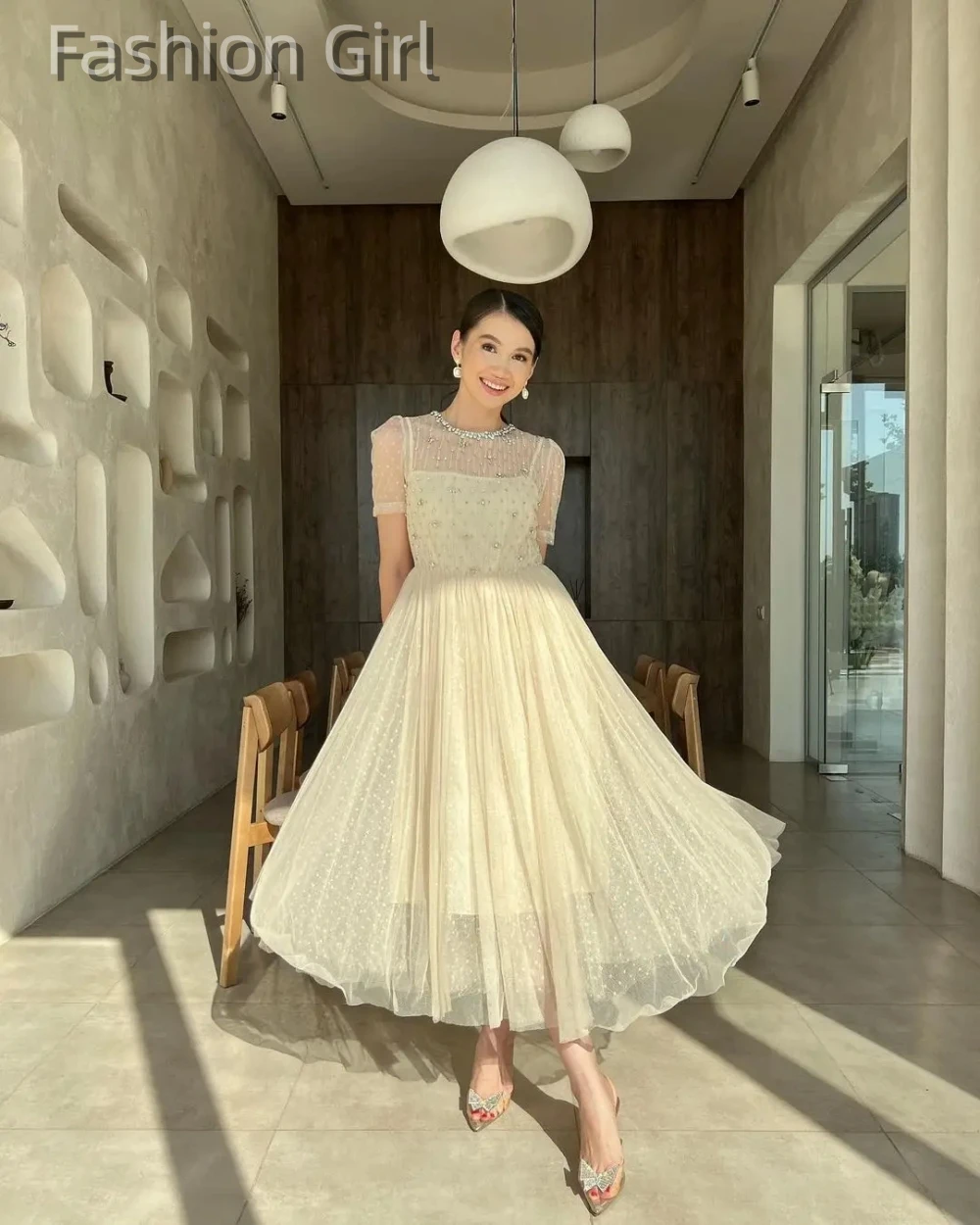 Formal Occasion Women's Evening Dresses Square Collar Tulle Sleeves Ankle Length Custom Prom Dresses Party Gowns فساتين السهرة
Formal Occasion Women's Evening Dresses Square Collar Tulle Sleeves Ankle Length Custom Prom Dresses Party Gowns فساتين السهرة