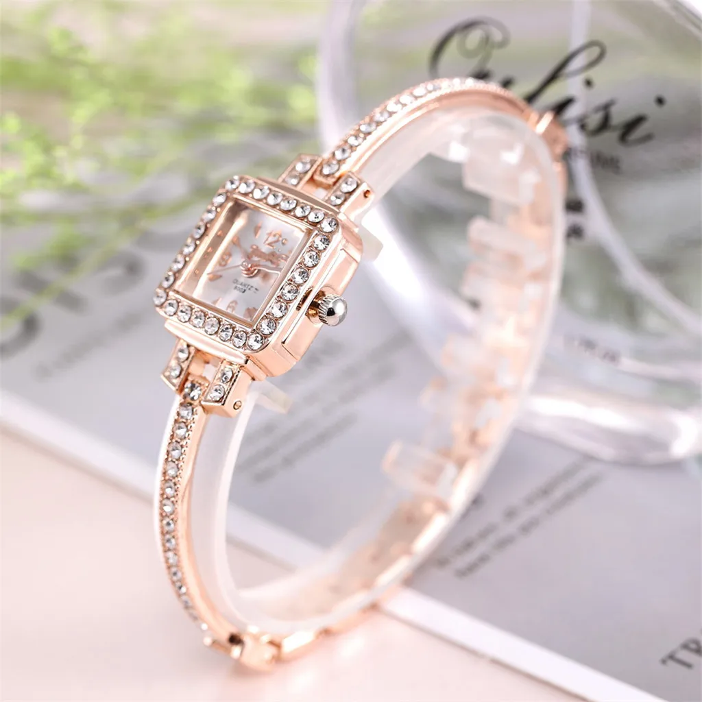 

Diamond Women Watches Gold Watch Ladies Wristwatches Luxury Brand Rhinestone Women's Bracelet Watches Female Relogio Feminino