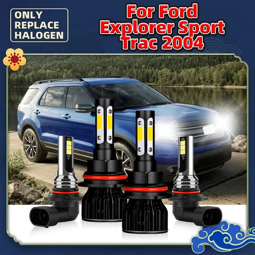Car Headlights LED Auto Four Side 360 Luminous Light +Fog Bulbs 12V Lamps 6000K Conversion Kit For Ford Explorer Sport Trac 2004
Car Headlights LED Auto Four Side 360 Luminous Light +Fog Bulbs 12V Lamps 6000K Conversion Kit For Ford Explorer Sport Trac 2004