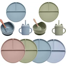 4Pcs Baby Silicone Dining Plate BPA Free Food Grade Children Dishes Suction Toddle Training Tableware for Silicone Fork Spoon
4Pcs Baby Silicone Dining Plate BPA Free Food Grade Children Dishes Suction Toddle Training Tableware for Silicone Fork Spoon