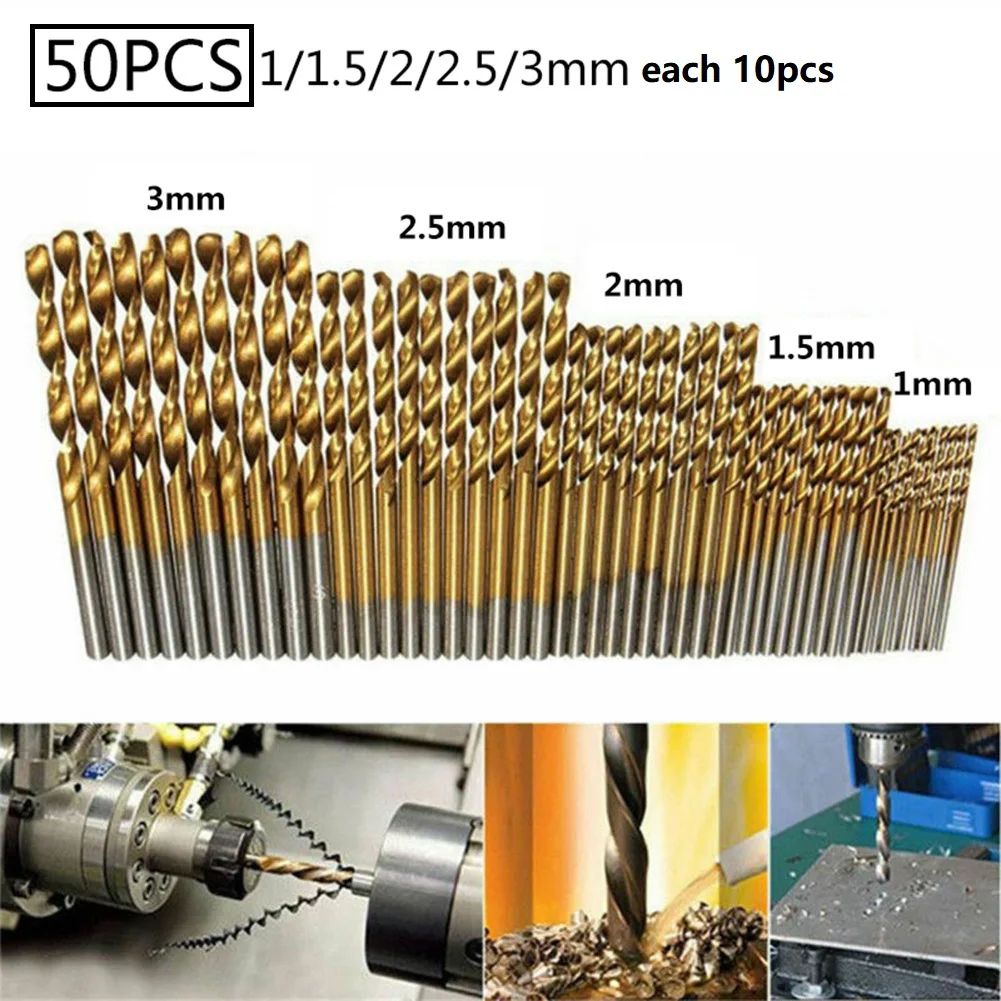 50 PCS HSS Cobalt Drill Bits HSS-Co For Hard Metal Stainless Steel 1mm-3mm Air Tool Accessories Drill Bits
50 PCS HSS Cobalt Drill Bits HSS-Co For Hard Metal Stainless Steel 1mm-3mm Air Tool Accessories Drill Bits