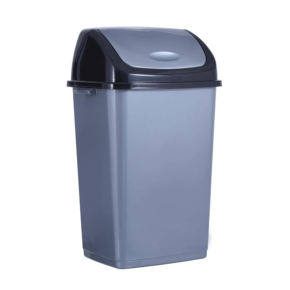 

Office Garbage Bin for Kitchen Large 52 Qt Recycle Bin and Waste Basket for Home Kitchen Trash Can 13 Gallon With Swing Lid Food