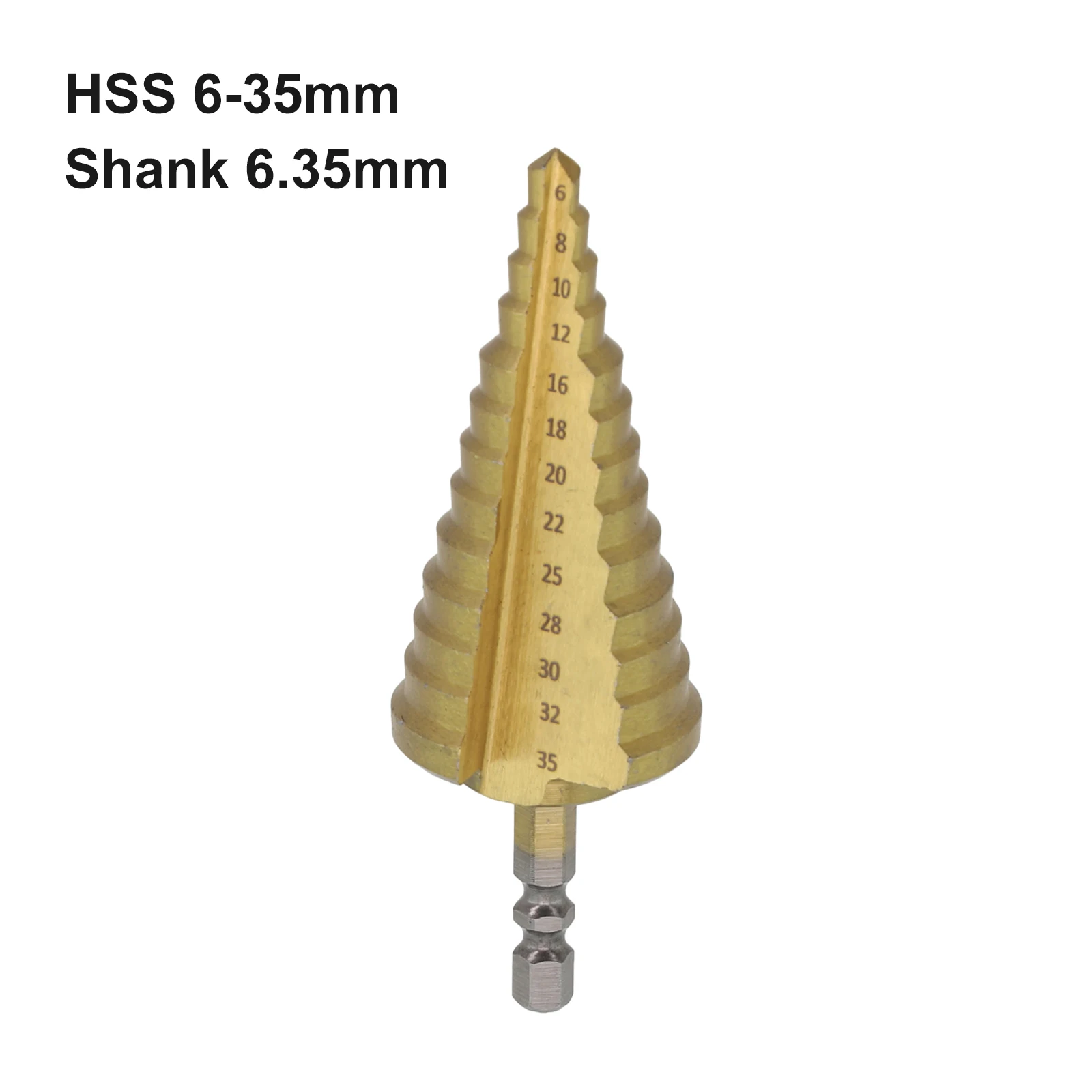 1pc 6-35mm 13 Step 1/4 Inch Shank Step Drill Bit Drill Metal Cone HSS Step Drill For Carbon Steel Thin Iron Plate Drilling Tools
1pc 6-35mm 13 Step 1/4 Inch Shank Step Drill Bit Drill Metal Cone HSS Step Drill For Carbon Steel Thin Iron Plate Drilling Tools