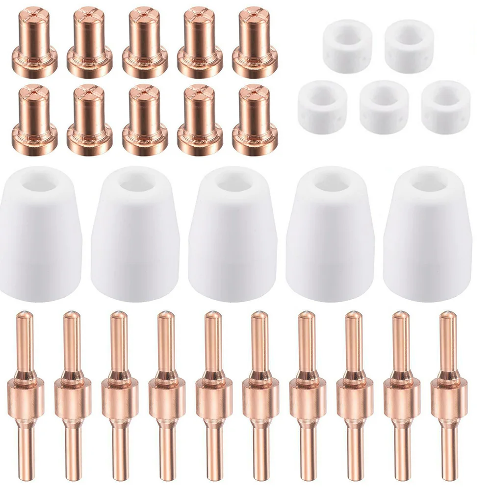 30Pcs Plasma Cutter Tip Electrodes & Nozzles Kit Consumable Accessories For CUT-40 LGK-40 PT-31 Plasma Cutter Welding Tools
30Pcs Plasma Cutter Tip Electrodes & Nozzles Kit Consumable Accessories For CUT-40 LGK-40 PT-31 Plasma Cutter Welding Tools