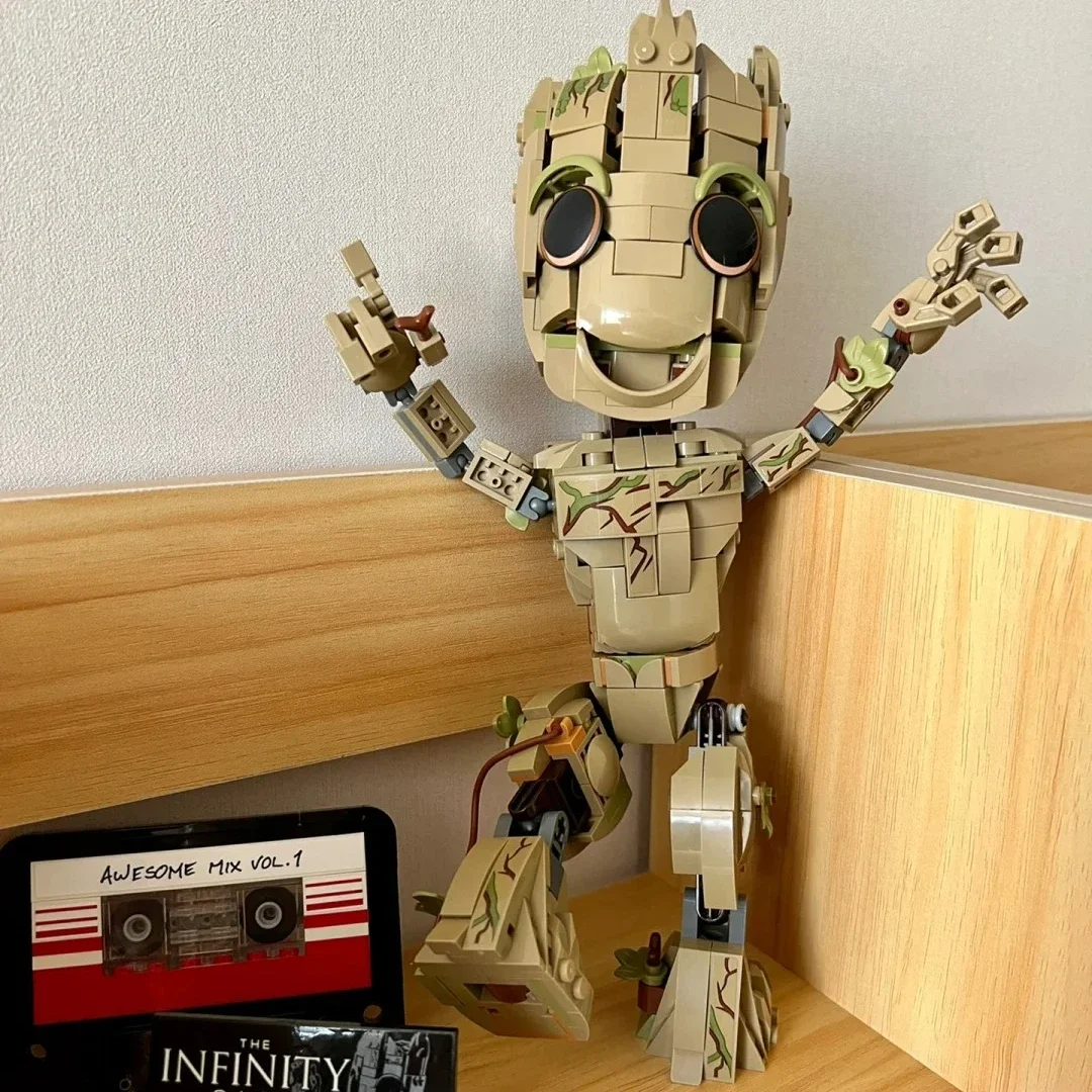 Super Heroes MOC 2014 Marvel Movie I am Groot Bricks Toy Super Heroes MOC 2014 Marvel Movie I am Groot Bricks Toy