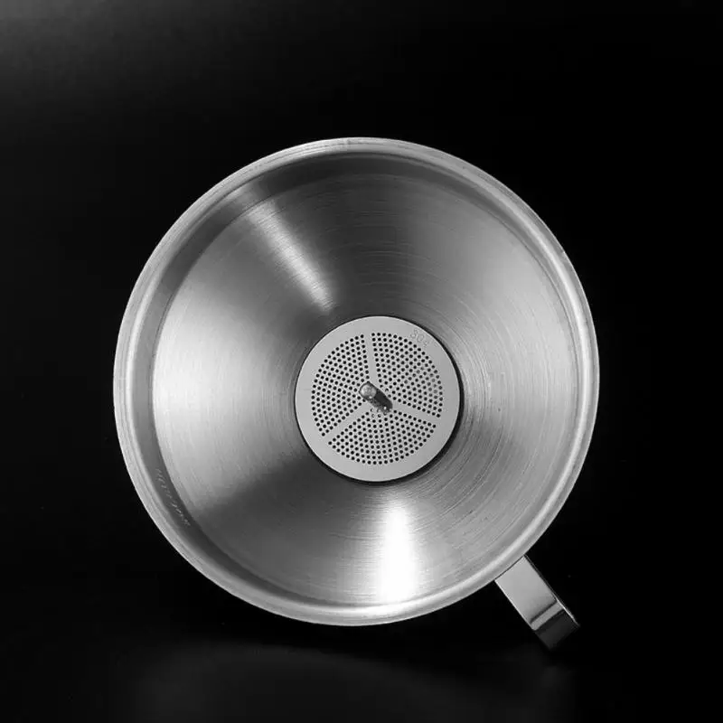 Stainless Steel Funnel Kitchen Slag Pouring Oil Leakage Filter Metal Funnel Detachable Wine Filter Wide Mouth Specialty Tool
Stainless Steel Funnel Kitchen Slag Pouring Oil Leakage Filter Metal Funnel Detachable Wine Filter Wide Mouth Specialty Tool