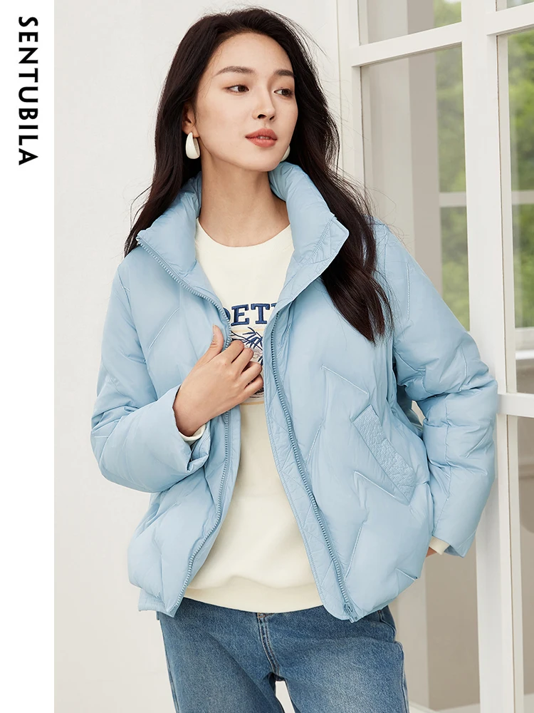 SENTUBILA Winter 90 White Duck Short Down Jacket Women 2023 Zipper Stand Collar Crop Down Coats Warm Puffer Jackets W34Y49505
SENTUBILA Winter 90 White Duck Short Down Jacket Women 2023 Zipper Stand Collar Crop Down Coats Warm Puffer Jackets W34Y49505