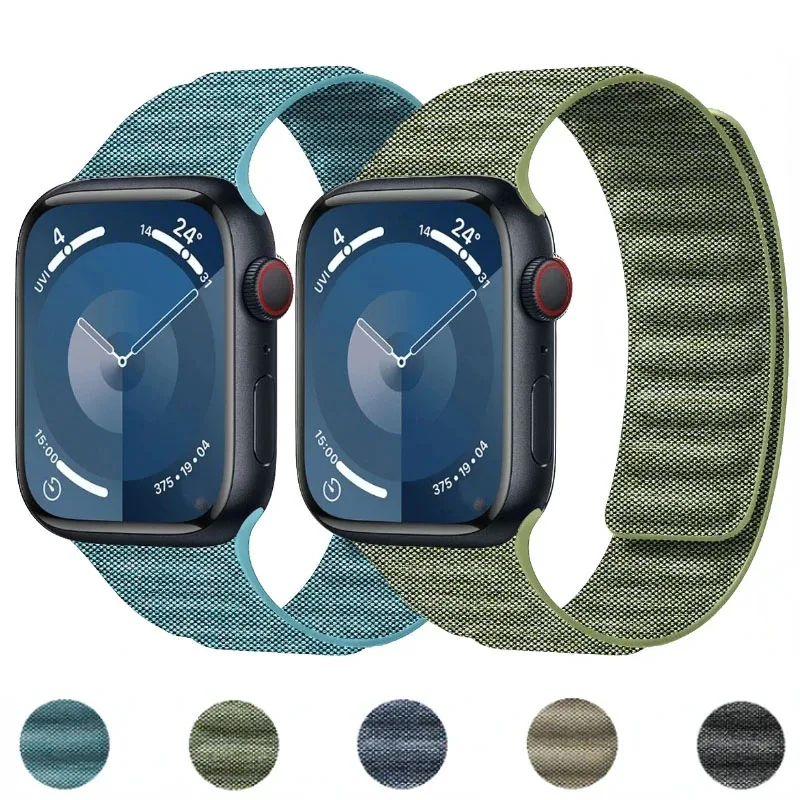 Джинсовый магнитный ремешок для Apple Watch 49 мм 45 мм 44 мм 42 мм 40 мм 38 мм 41 мм, плетеный нейлоновый браслет для iWatch Ultra 2 серии 9 8 7 6
Джинсовый магнитный ремешок для Apple Watch 49 мм 45 мм 44 мм 42 мм 40 мм 38 мм 41 мм, плетеный нейлоновый браслет для iWatch Ultra 2 серии 9 8 7 6
