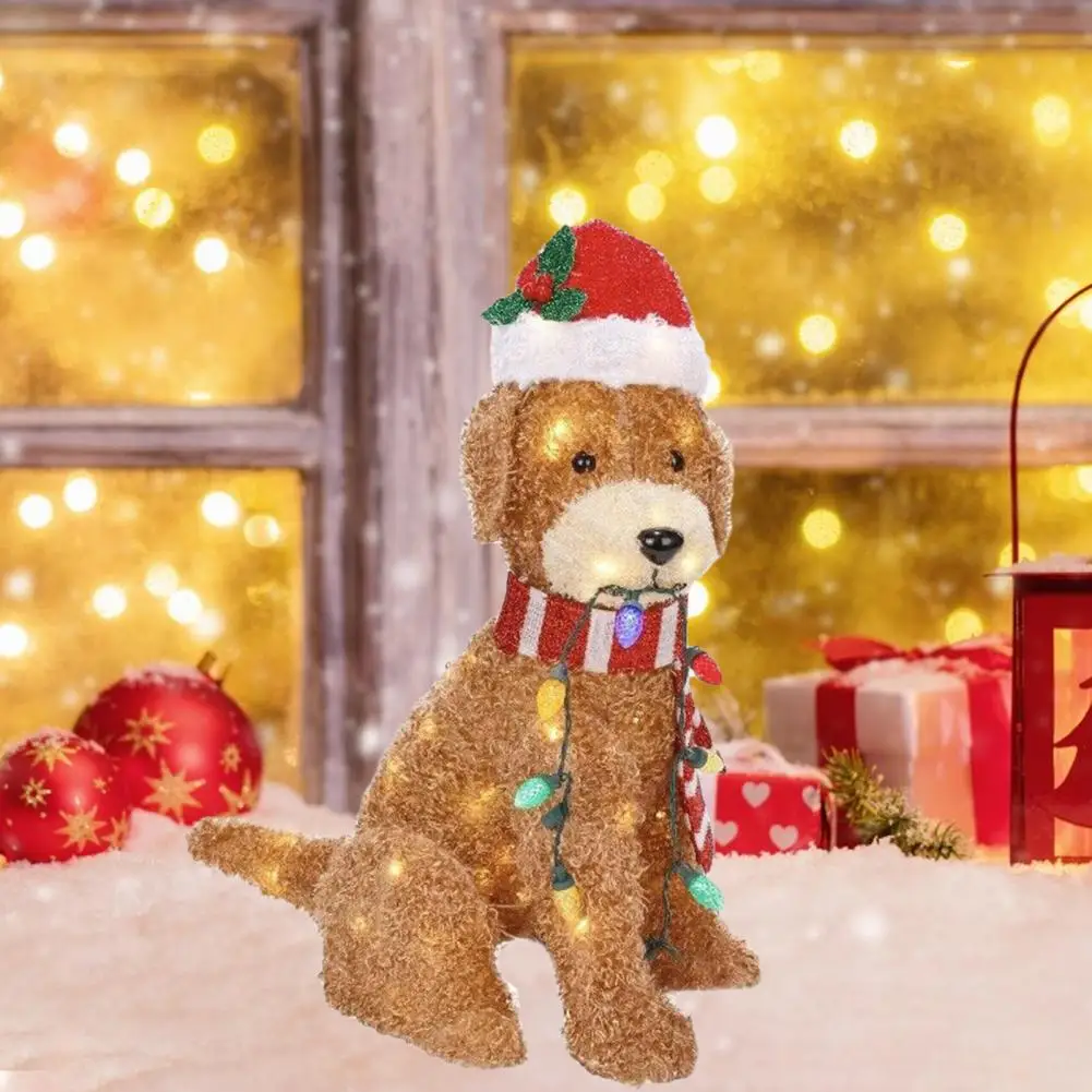 Christmas Garden Decor Dog Holiday Decorations Golden Dog Decor Festive Light-up Ornamental Yard Decoration for Merry Christmas
Christmas Garden Decor Dog Holiday Decorations Golden Dog Decor Festive Light-up Ornamental Yard Decoration for Merry Christmas