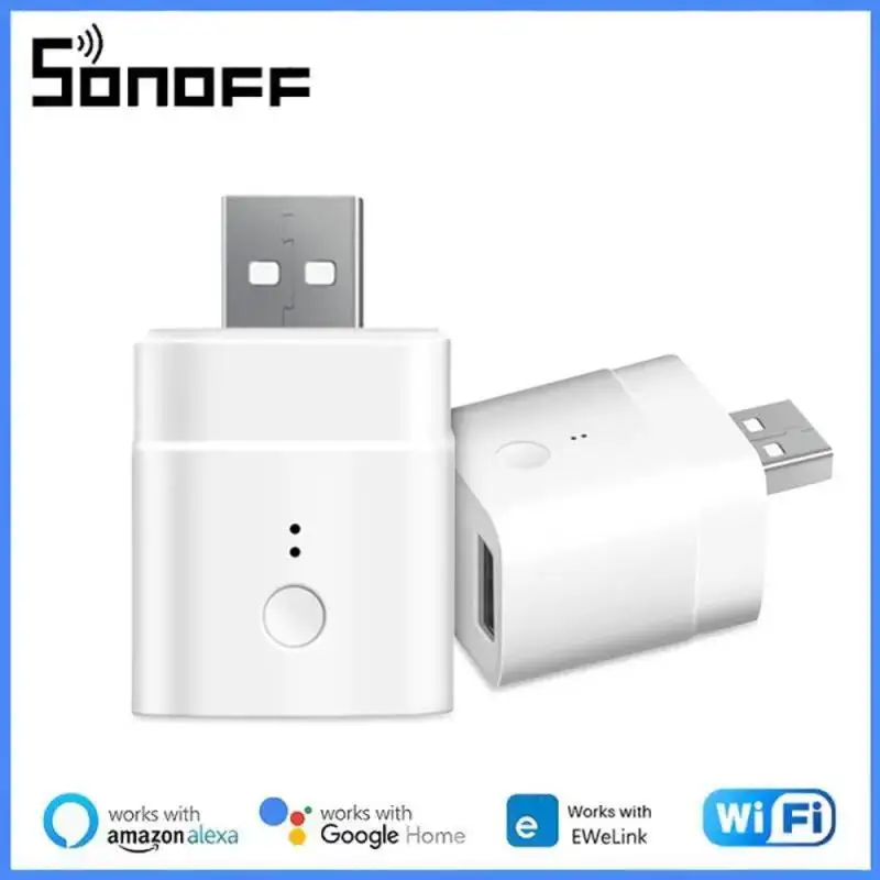 Умный Wi-Fi адаптер SONOFF Micro 5 в USB, беспроводной переключатель, гибкий и портативный пульт дистанционного управления через приложение eWeLink, поддержка Alexa Google
Умный Wi-Fi адаптер SONOFF Micro 5 в USB, беспроводной переключатель, гибкий и портативный пульт дистанционного управления через приложение eWeLink, поддержка Alexa Google