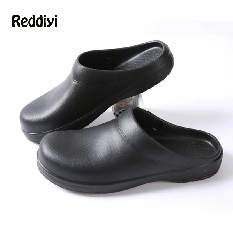 

Non Slip Chef Shoes Hotel Kitchen Work EVA Waterproof Oil Proof cook Slippers Laboratory Operating Room Clogs Medical Shoes