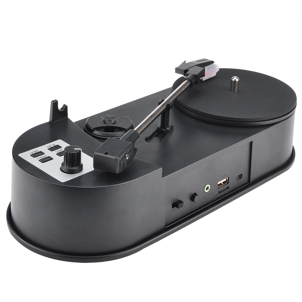 

Мини-проигрыватель виниловых пластинок граммофон с прямым вращением U-диск MP3 с двойной скоростью 33