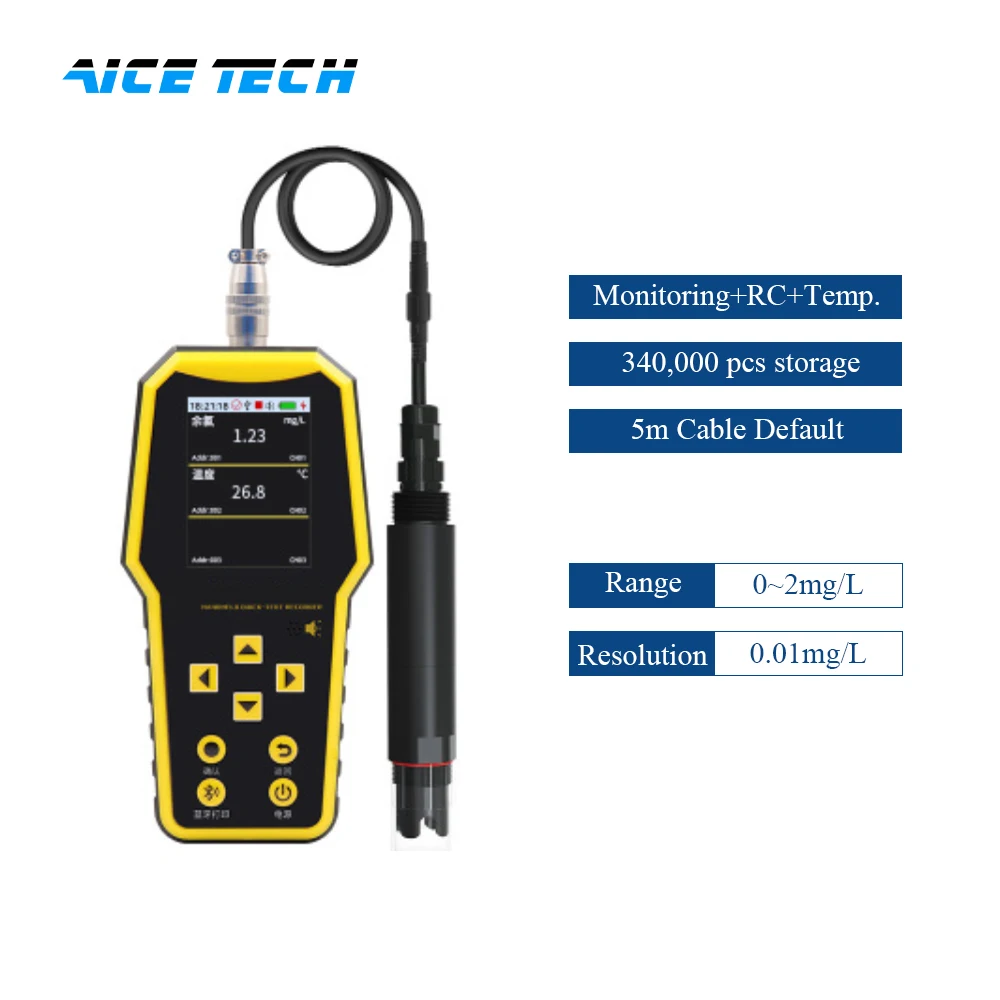 Aice Tech 0-2mg/L range 0.01mg/L resolution portable handheld water PH temperature residual chlorine meter
Aice Tech 0-2mg/L range 0.01mg/L resolution portable handheld water PH temperature residual chlorine meter
