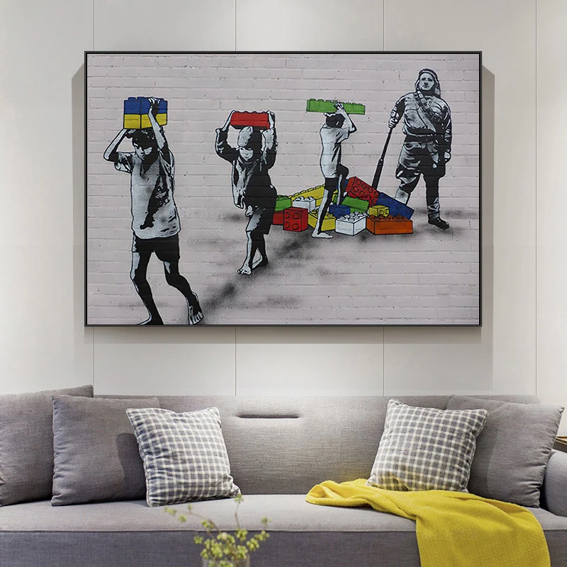 Banksy Graffiti Artwork Child Labour Posters and Prints Canvas Painting Wall Art Art Pictures for Living Room Home Decoration
Banksy Graffiti Artwork Child Labour Posters and Prints Canvas Painting Wall Art Art Pictures for Living Room Home Decoration