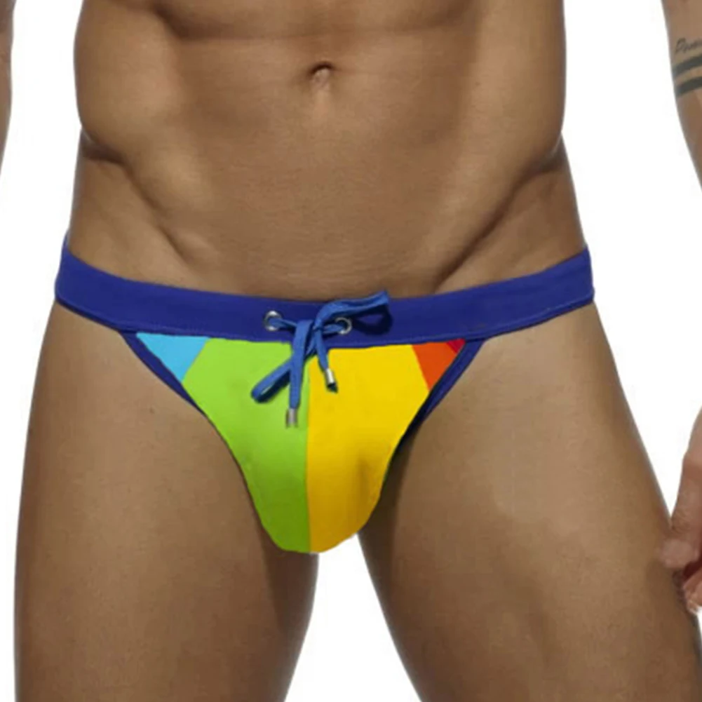 Men Sexy Swimwear Contrast Color Bathing Suits Bikini Trunks Male Swimsuits Swimming Beach Wear Man Lace-up Swim Briefs
Men Sexy Swimwear Contrast Color Bathing Suits Bikini Trunks Male Swimsuits Swimming Beach Wear Man Lace-up Swim Briefs