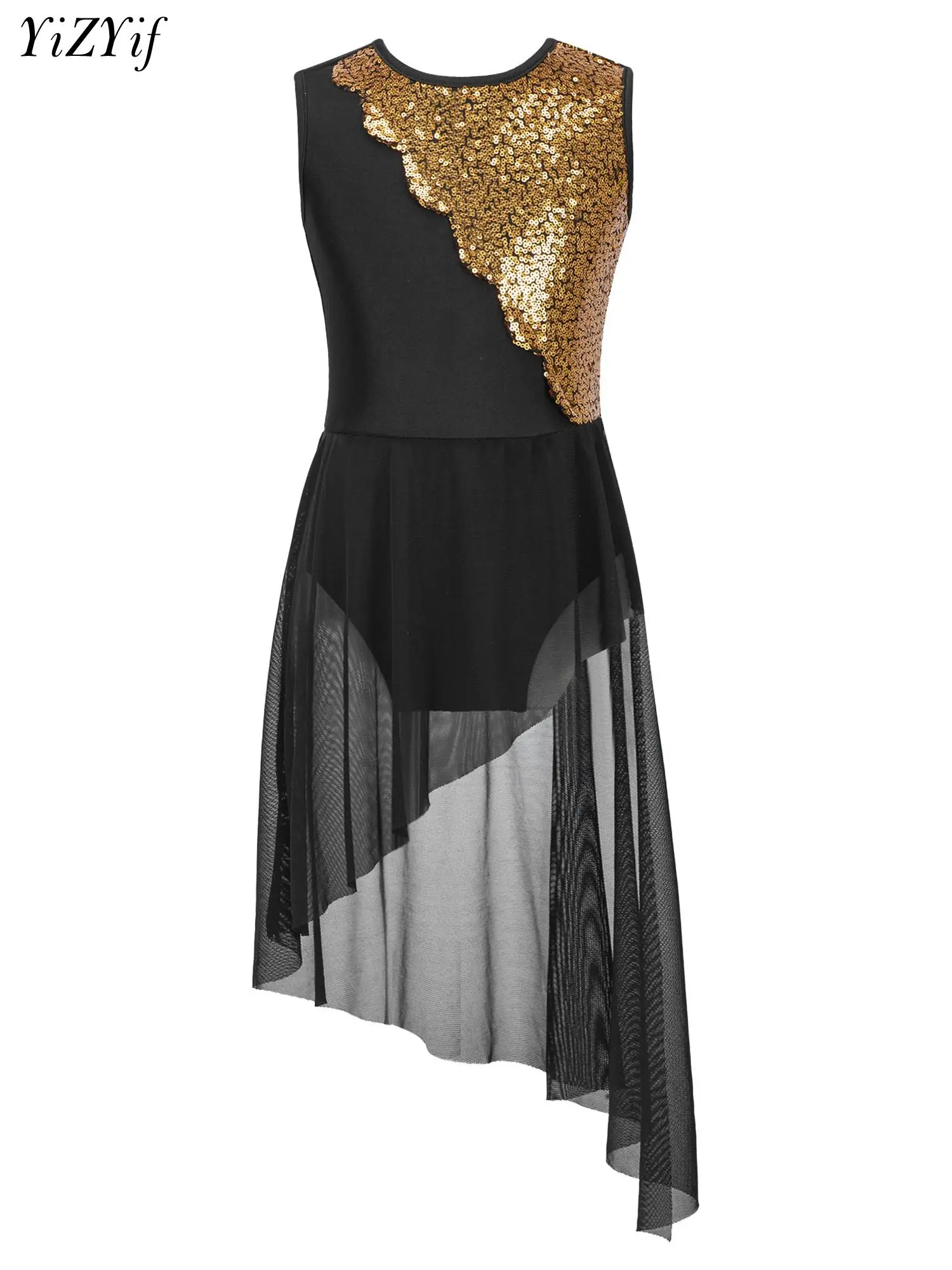 Kids Girls Lyrical Ballet Dance Dress Modern Contemporary Dancewear Shiny Sequins Mesh Tulle High Low Skirt Performance Costumes
Kids Girls Lyrical Ballet Dance Dress Modern Contemporary Dancewear Shiny Sequins Mesh Tulle High Low Skirt Performance Costumes