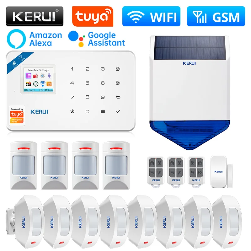 KERUI W181 сигнализация центральный блок WIFI GSM сигнализация Tuya умный беспроводной дверной датчик охранная поддержка Alexa и Google управление приложением
KERUI W181 сигнализация центральный блок WIFI GSM сигнализация Tuya умный беспроводной дверной датчик охранная поддержка Alexa и Google управление приложением