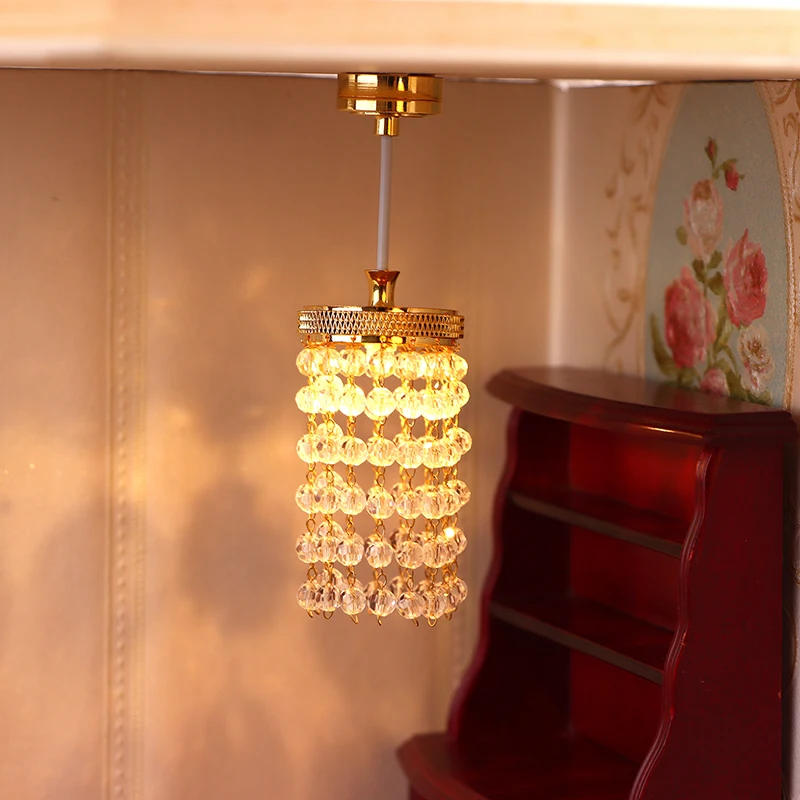 1:12 Dollhouse Miniature LED Crystal Light Chandelier Ceiling Lamp Furniture Model Doll House Livingroom Decor Toy Accessories
1:12 Dollhouse Miniature LED Crystal Light Chandelier Ceiling Lamp Furniture Model Doll House Livingroom Decor Toy Accessories