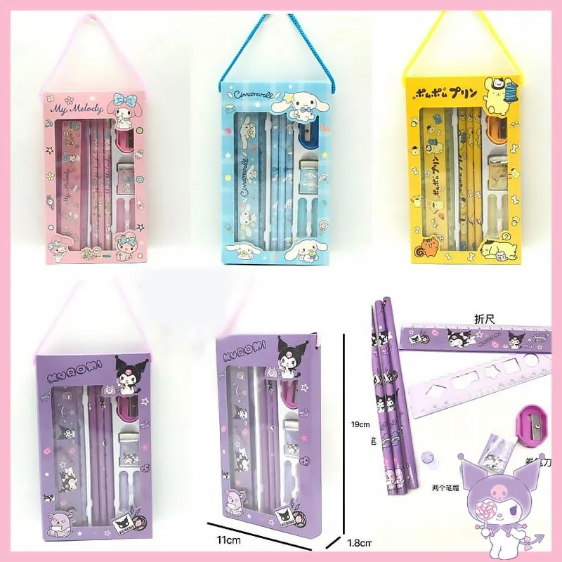 New Sanrioed Stationery Set My Melody Kuromi Cinnamoroll Eraser Pencil Ruler Pom Pom Purin Pencil Sharpener Kindergarten Prizes
New Sanrioed Stationery Set My Melody Kuromi Cinnamoroll Eraser Pencil Ruler Pom Pom Purin Pencil Sharpener Kindergarten Prizes