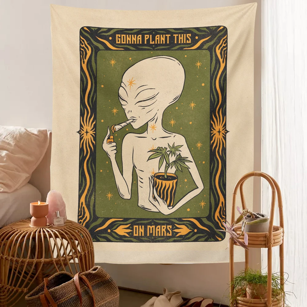 Alien Tapestry Mandala Lace Hippie Art Wall Hanging Tapestry Suitable For Home Living Room Cartoon Decoration Psychedelic Tapest
Alien Tapestry Mandala Lace Hippie Art Wall Hanging Tapestry Suitable For Home Living Room Cartoon Decoration Psychedelic Tapest