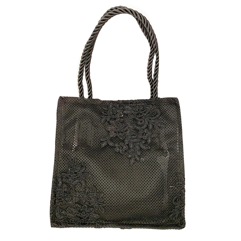 Embroidery Flower Shoulder Bag Vintage Mesh Lace Clutch Bags Hollow Shoulder Bag Lightweight Tote Handbag for Women
Embroidery Flower Shoulder Bag Vintage Mesh Lace Clutch Bags Hollow Shoulder Bag Lightweight Tote Handbag for Women