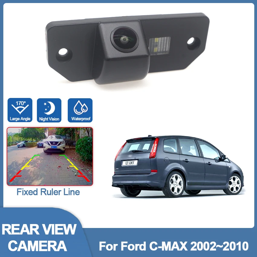 

CCD Full HD рыбий глаз камера заднего вида для Ford C-MAX 2002 2003 2004 2005 2006 2007 2008 2009 2010 монитор парковки заднего хода автомобиля