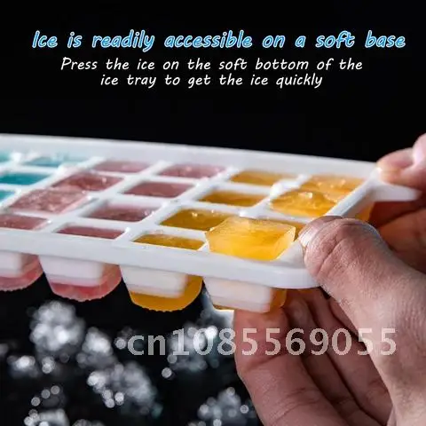 

Silicon Ice Cube Trays Bottom Storage Container Box With Lid BPA-Free Ice Mold Makers For Cool Drinks Bar Accessories